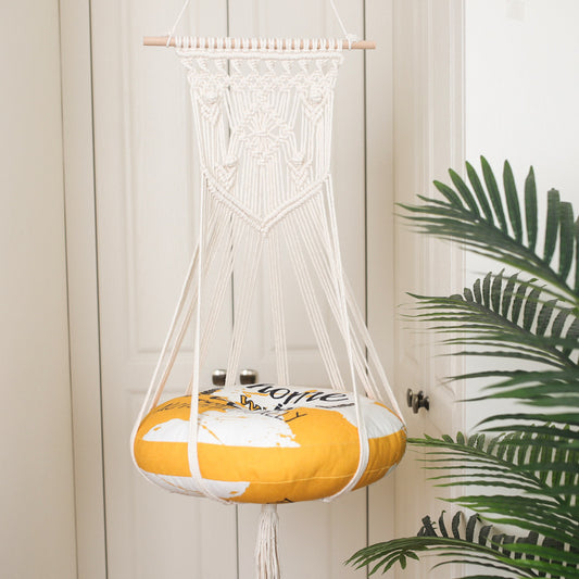 Bohemian Hand-woven Cotton Rope Pet Hanging Basket