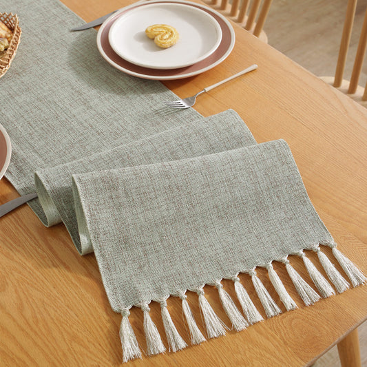 Charming Tassel Table Runner for a Calm, Cozy Home