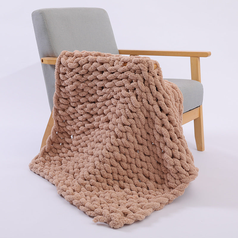 Handmade Chunky Knit Blanket. Plush, Warm, and Relaxing