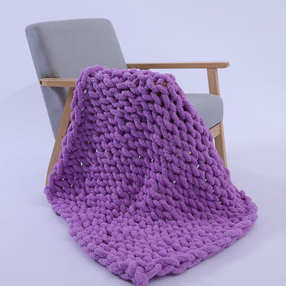 Handmade Chunky Knit Blanket. Plush, Warm, and Relaxing