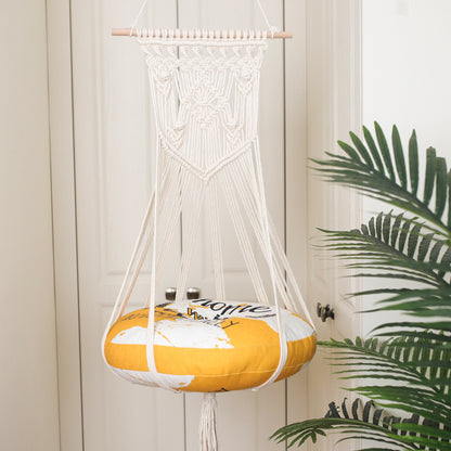Bohemian Hand-woven Cotton Rope Pet Hanging Basket