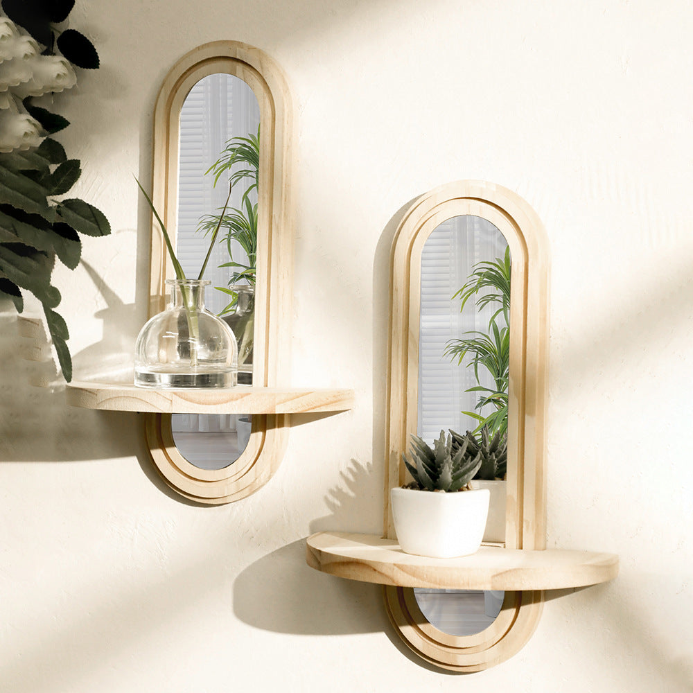 Floating Floral Shelf. Acrylic and Wood Wall Planter