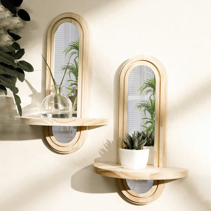 Floating Floral Shelf. Acrylic and Wood Wall Planter