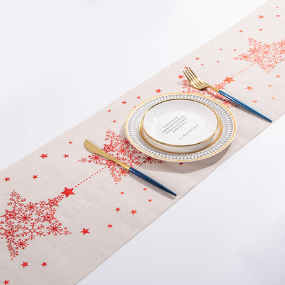 Christmas Linen Table Runner. Bring Cheer to Every Meal