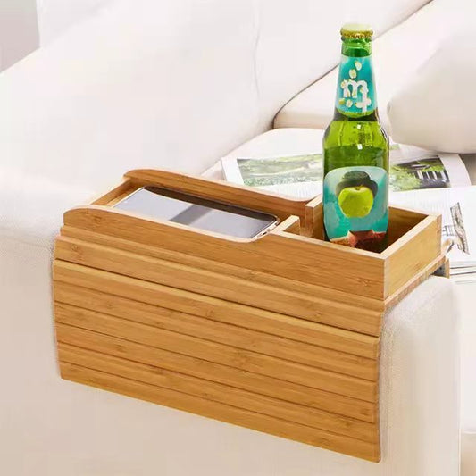 Bamboo Tray for Sofa. Cozy Organization Without Clutter