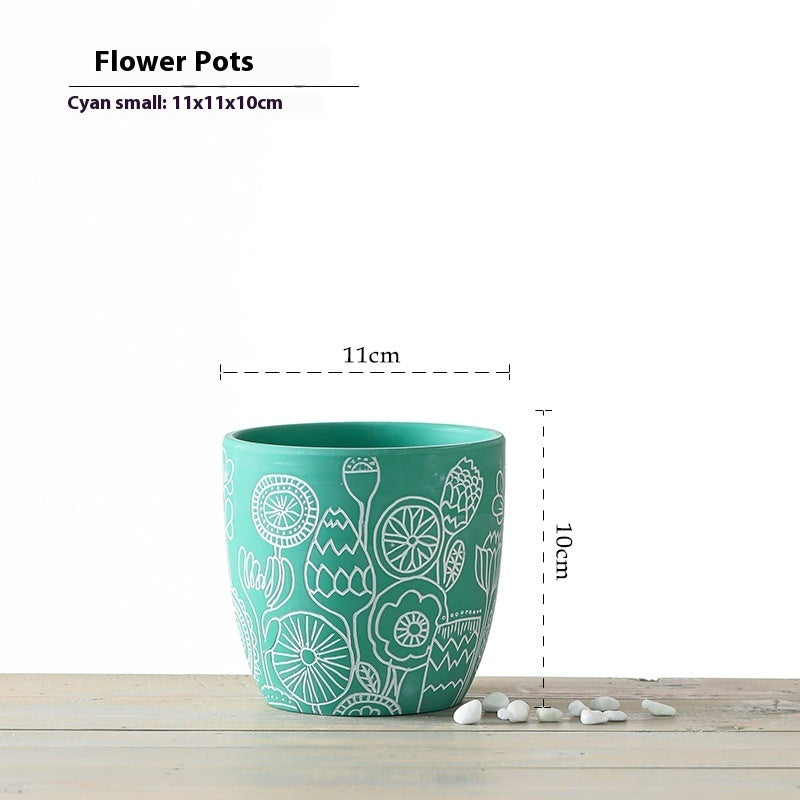 Ceramic Plant Pot. Stylish and Vibrant Decor