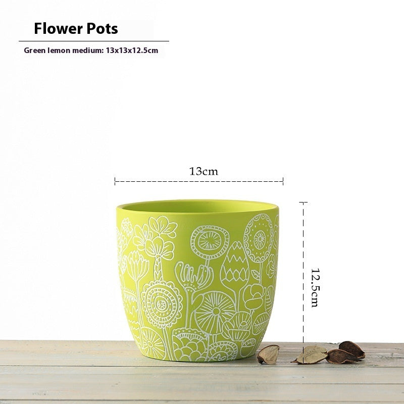 Ceramic Plant Pot. Stylish and Vibrant Decor