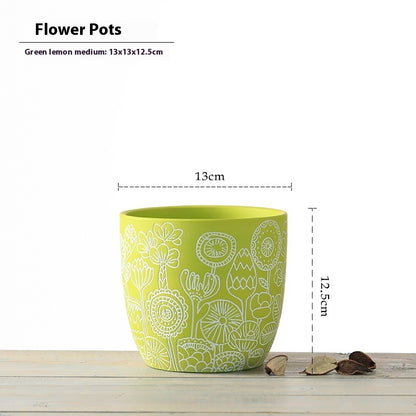 Ceramic Plant Pot. Stylish and Vibrant Decor
