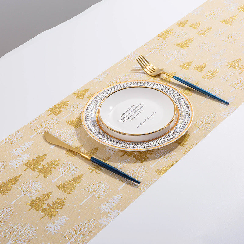 Christmas Linen Table Runner. Bring Cheer to Every Meal