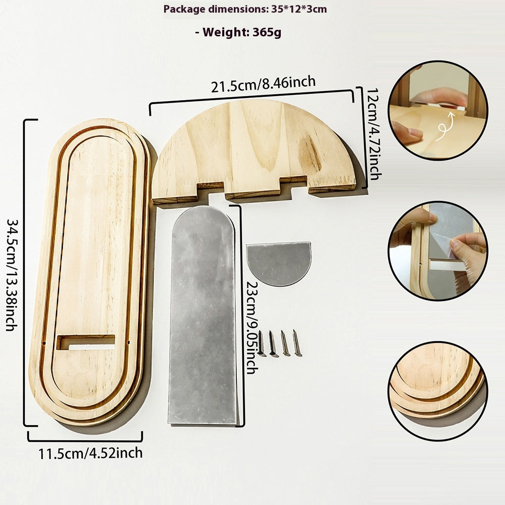 Floating Floral Shelf. Acrylic and Wood Wall Planter