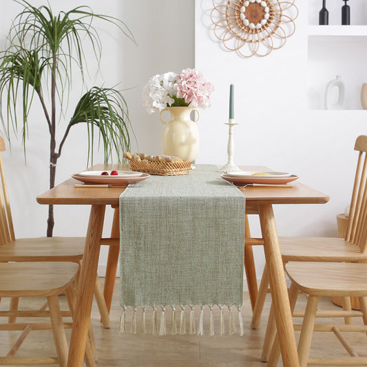 Charming Tassel Table Runner for a Calm, Cozy Home